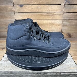 Allbirds Womens Size 10 Canvas Pacer Mids Black Lace-Up Sneaker Shoes